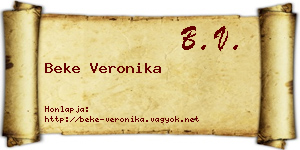 Beke Veronika névjegykártya