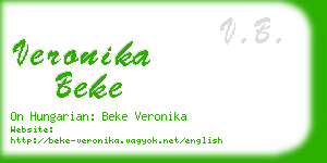 veronika beke business card